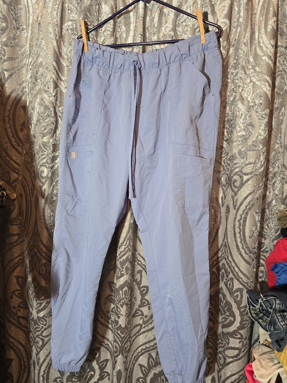 Scrubstar Light Blue Women's Cargo Scrub Pants